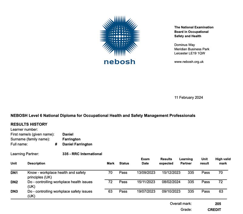 buy nebosh diploma without exams