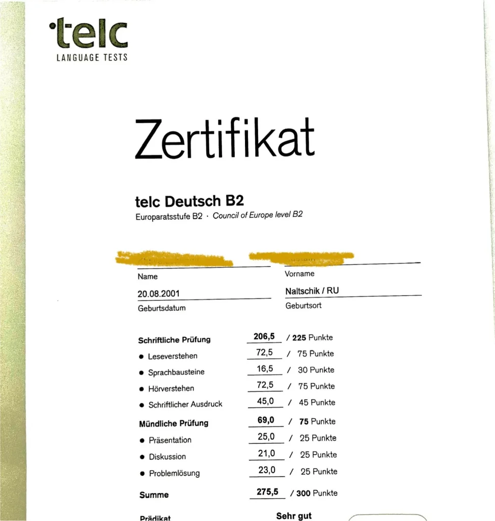 buy telc certificate without exams. 
